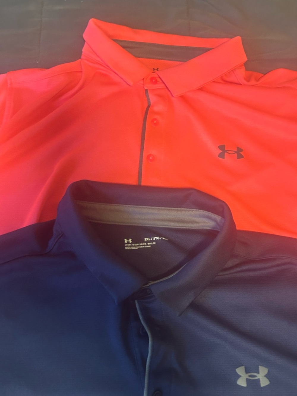 Under Armour Men’s Polo Bundle - Coral, Navy, Maroon, Black - Picture 5 of 5